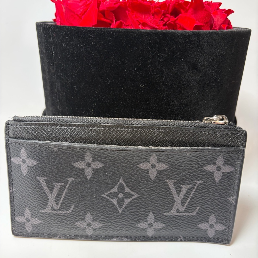 Louis Vuitton Monogram Eclipse Taiga Coin Card Holder - Picture 3 of 14